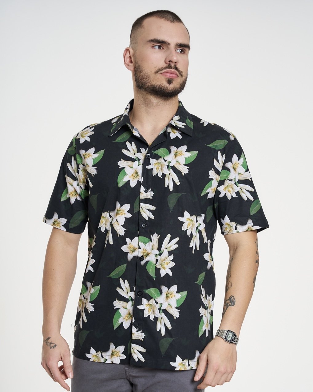 Camisa Casual Elastic Printed - Floral