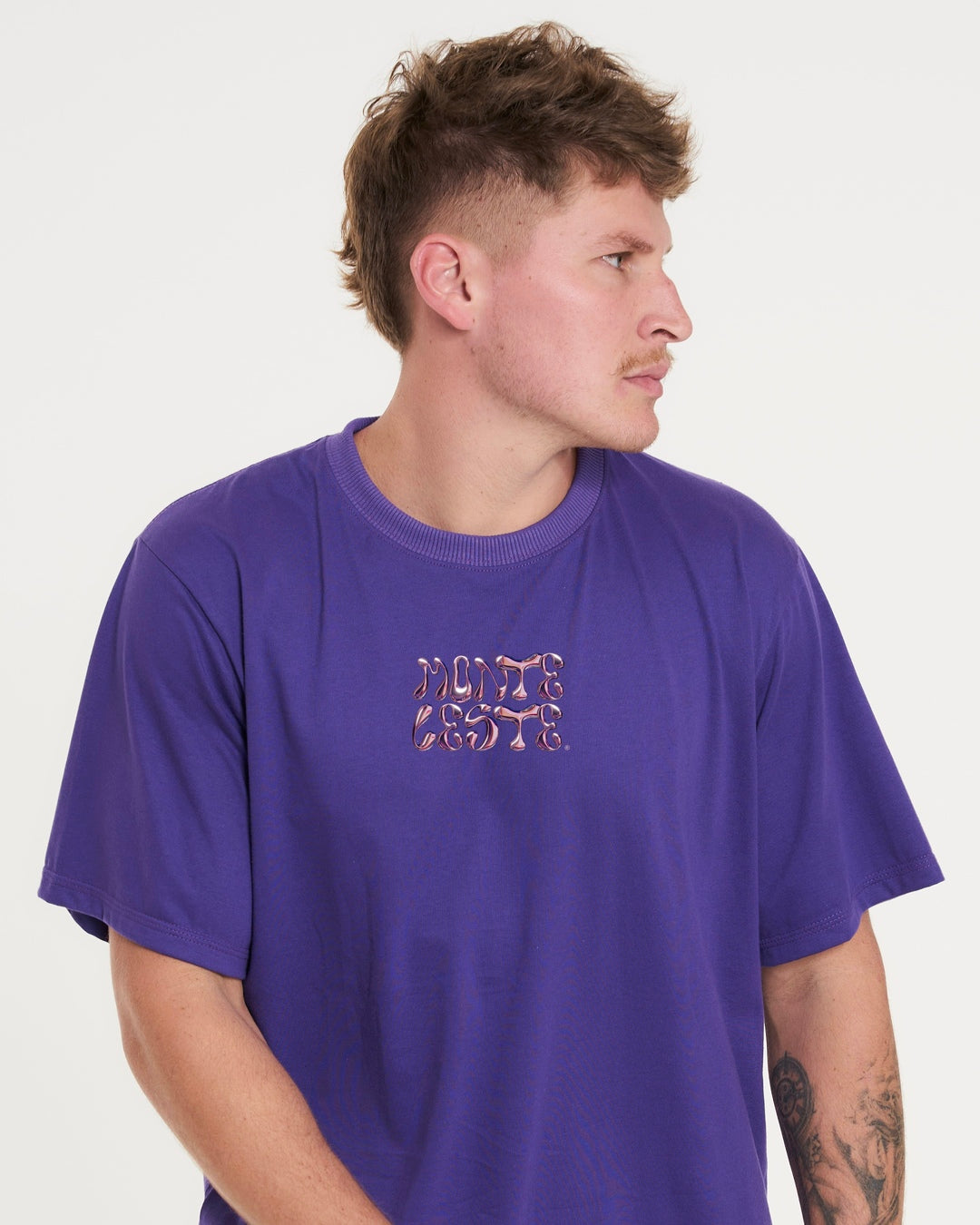 Printed Regular T-Shirt - Quattro Purple