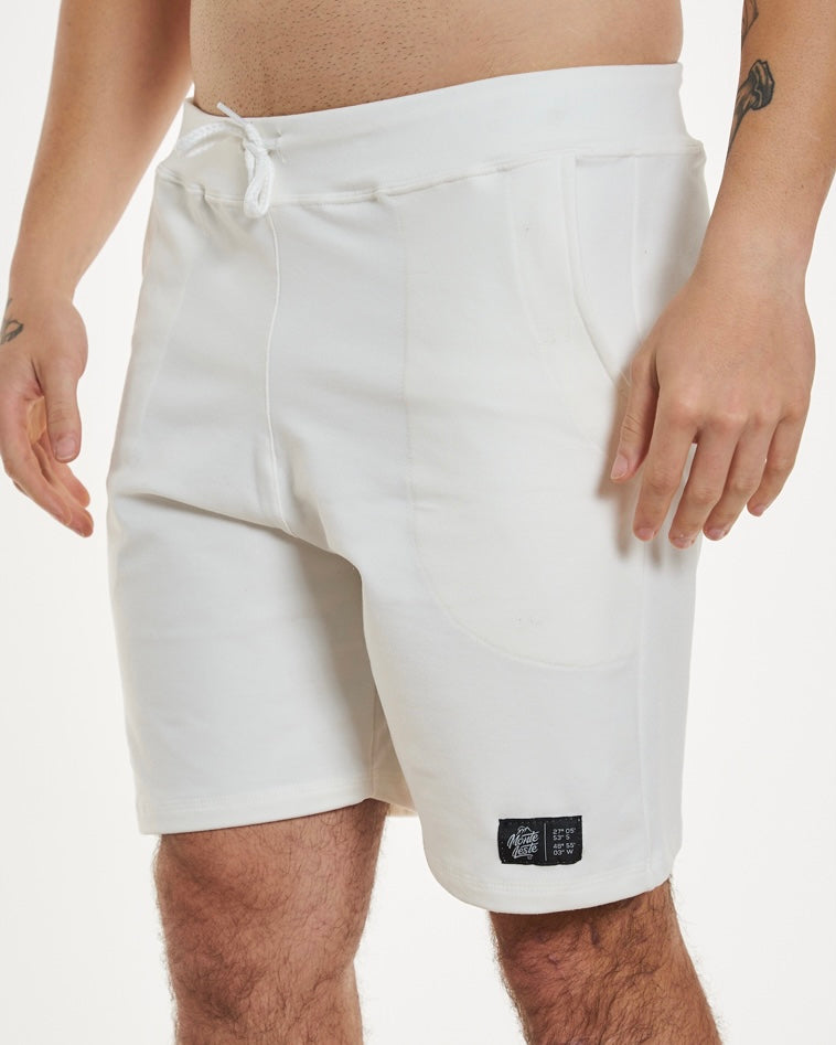 Shorts de Sweatshirt Elastic - Off White
