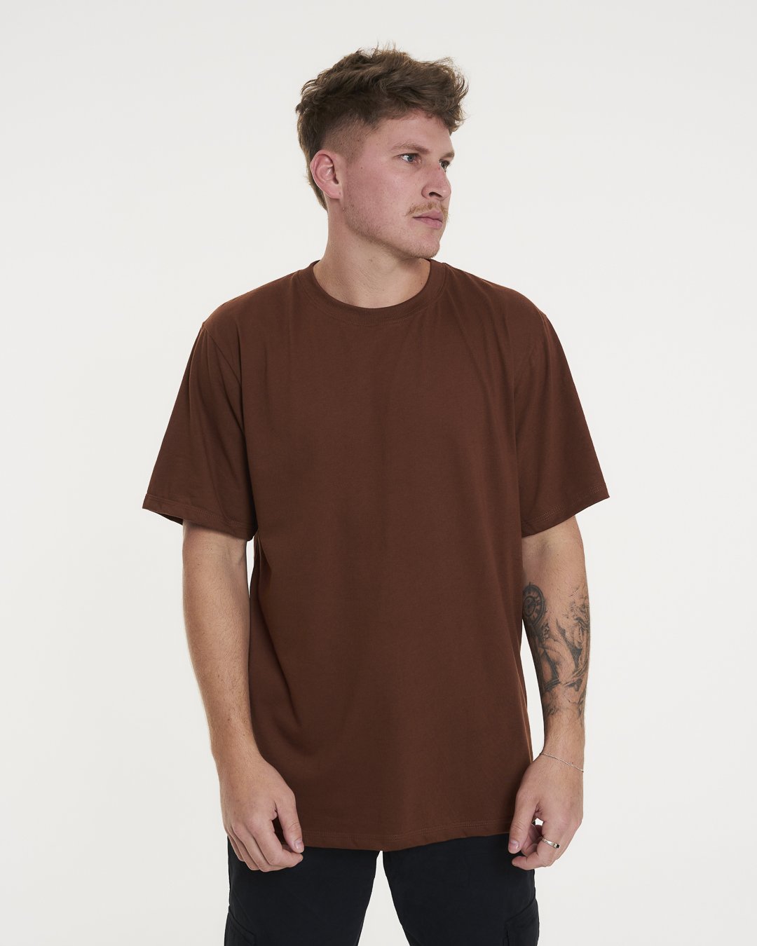 T-Shirt Regular Plain - Brown