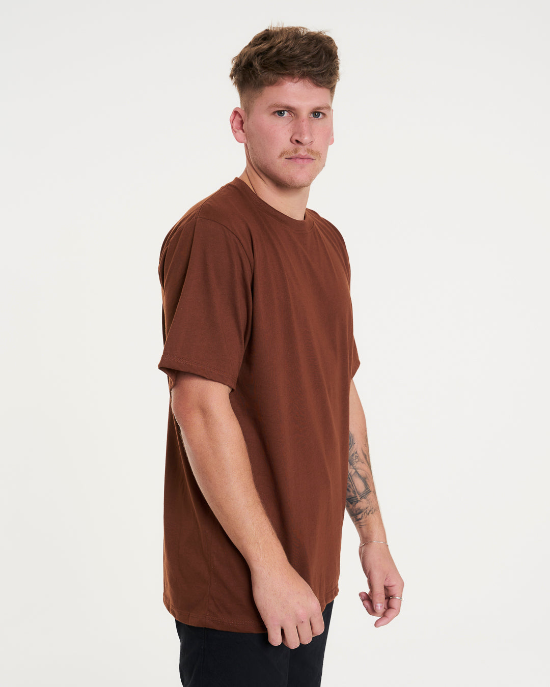 T-Shirt Regular Plain - Brown