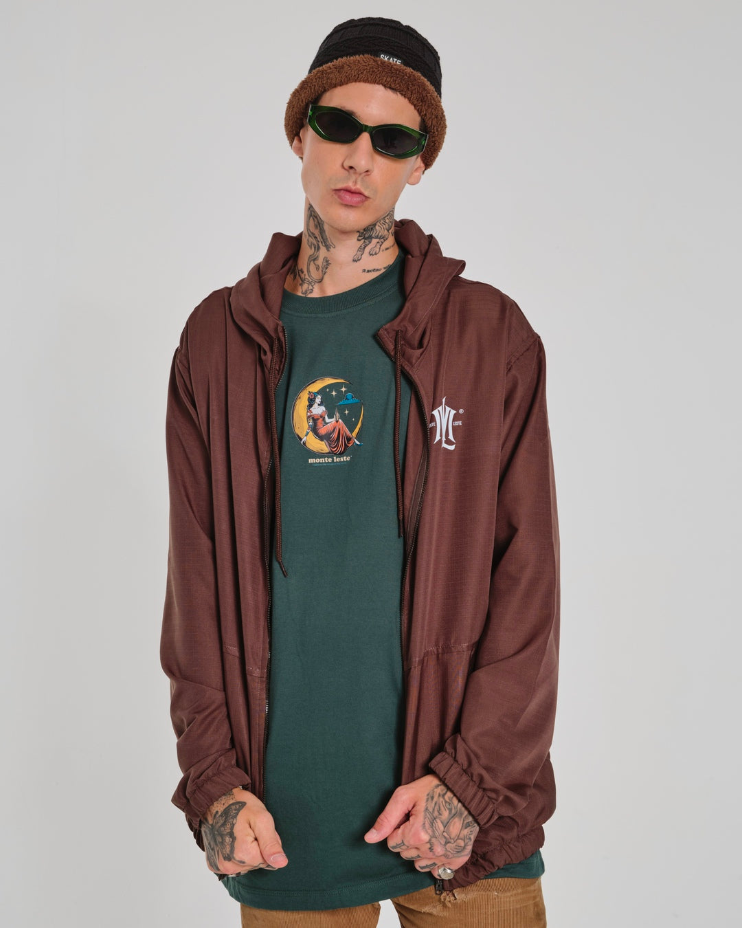 Jacket Windbreaker Under - Brown