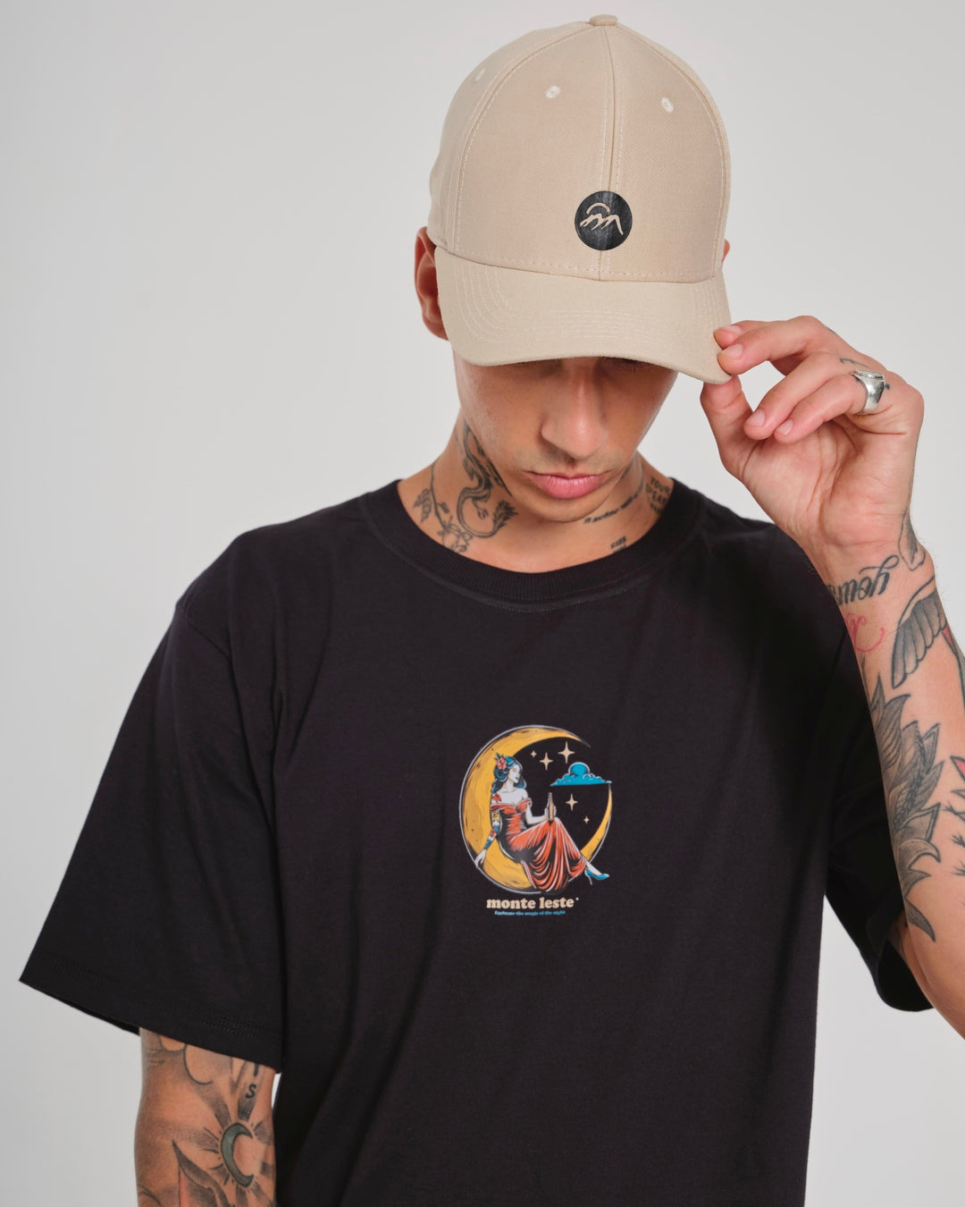 T-Shirt Regular Printed - Lua Black