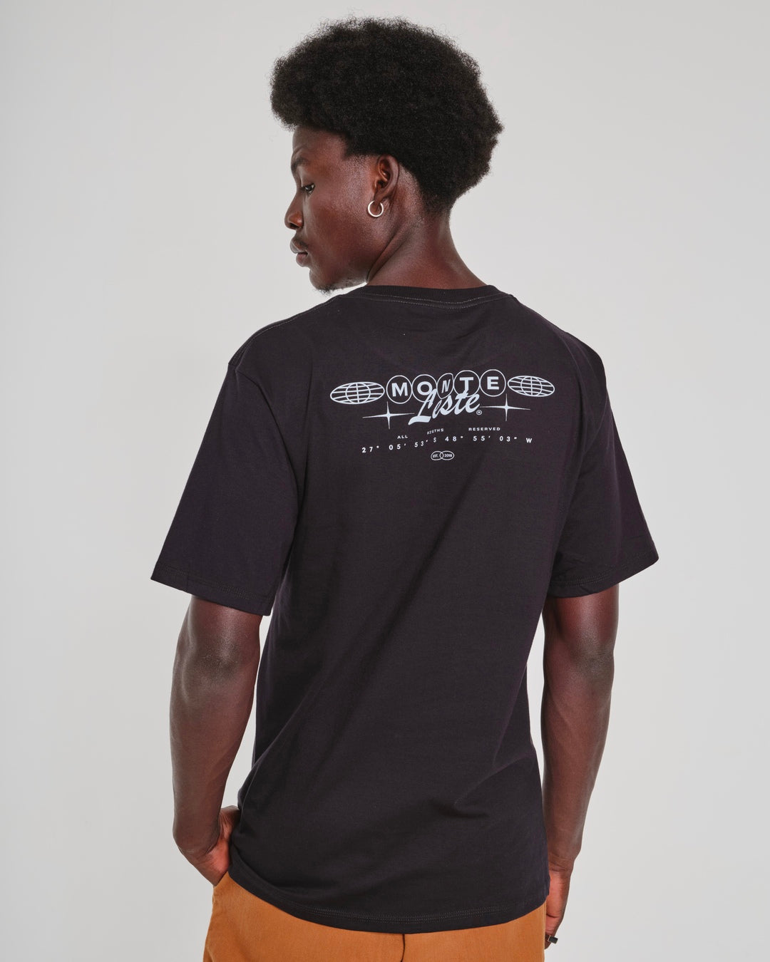 T-Shirt Regular Printed - Letter Black