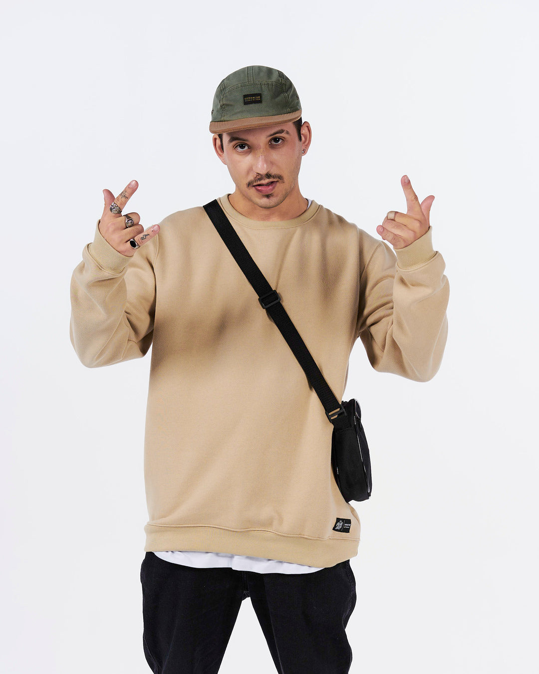 Pullover Sweatshirt Crew Neck - Sand Plain