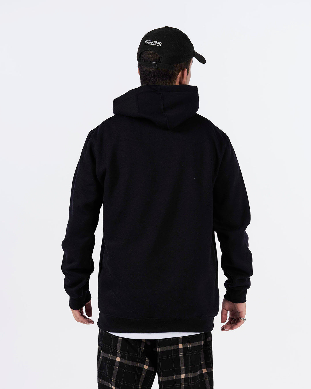 Sweatshirt Kangaroo Hooded - Black Plain