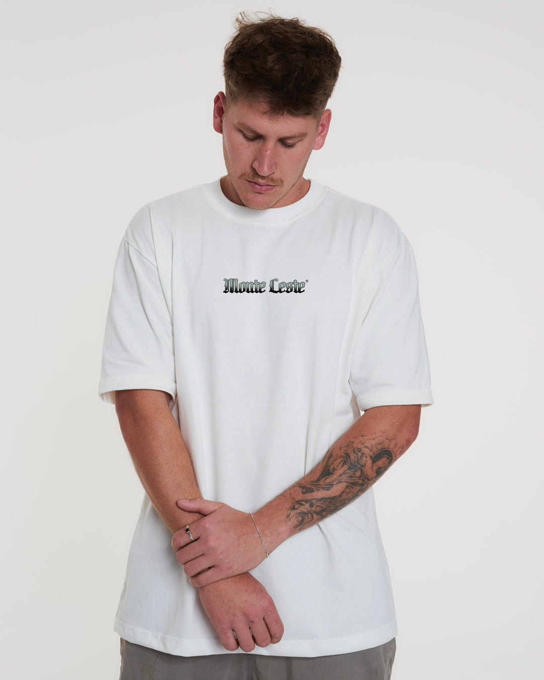T-Shirt Oversized Printed Courage - Off White