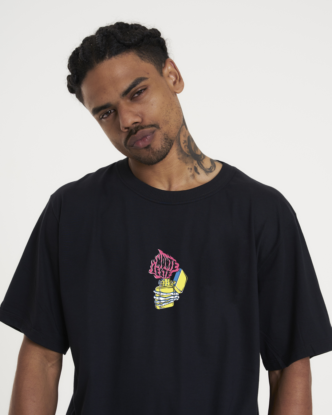 T-Shirt Regular Printed - Lighter Black