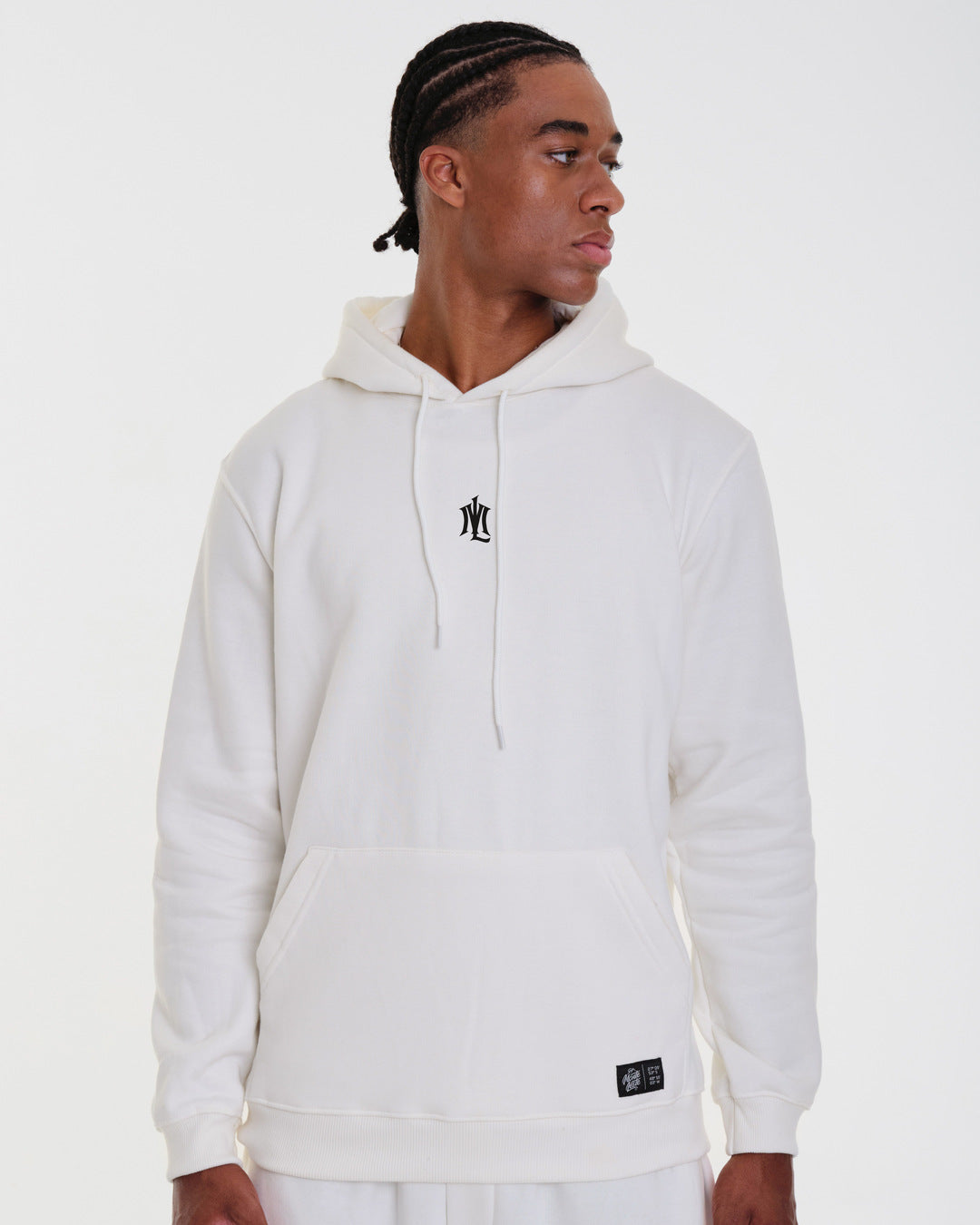 Sweatshirt Kangaroo Hooded - ML Off White