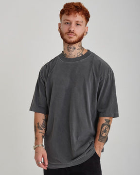 T-Shirt Oversized Plain - Gray Washed