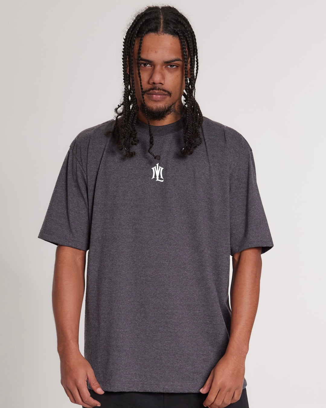 T-Shirt Oversized Printed ML - Mixed Gray