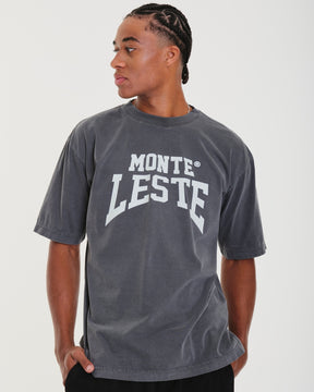 T-Shirt Oversized Printed Smart - Gray Washed