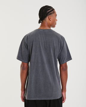 T-Shirt Oversized Printed Smart - Gray Washed
