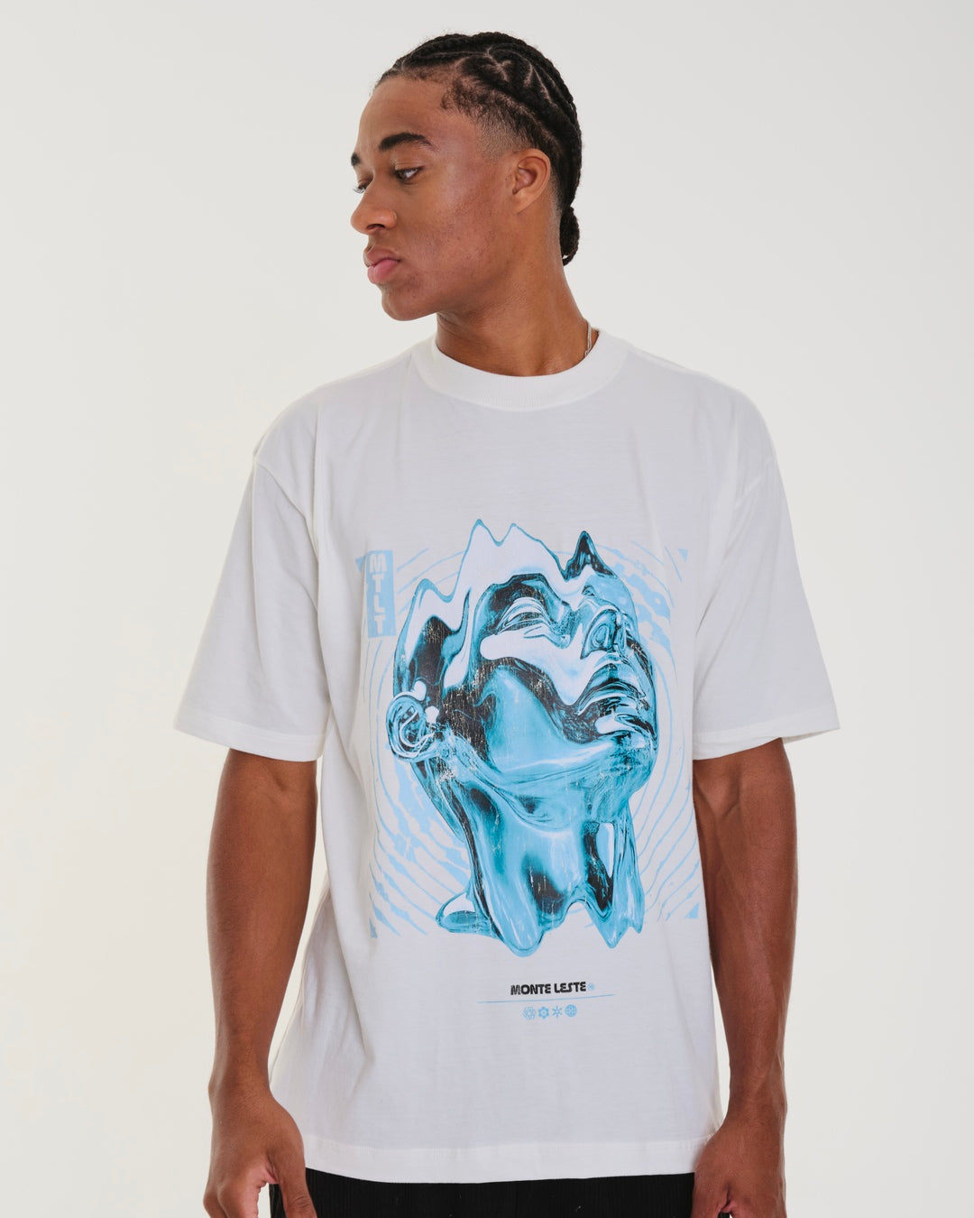T-Shirt Oversized Printed Survivor - Off White
