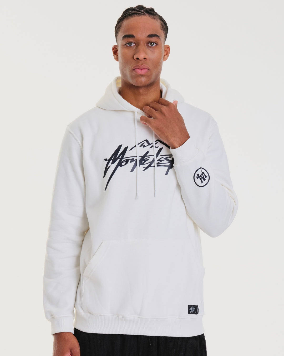 Sweatshirt Kangaroo Hooded - Mountain Off White