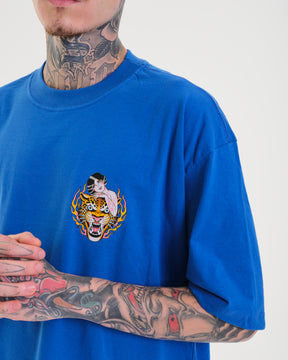 T-Shirt Oversized Printed Soul - Royal Blue