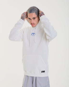 Sweatshirt Kangaroo Hooded - Eyes Off White