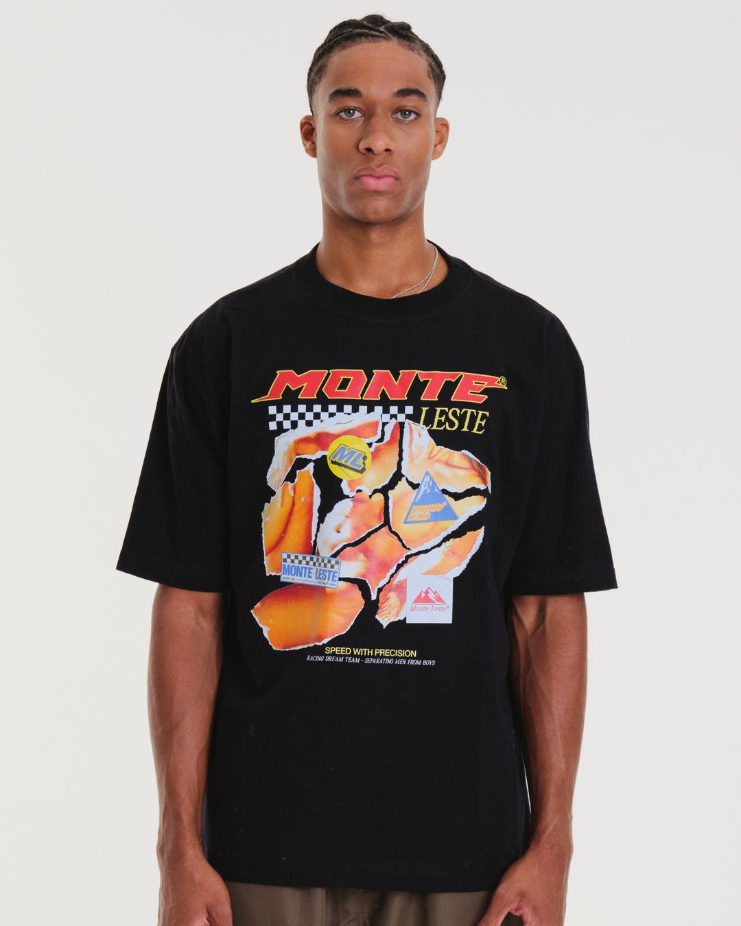 T-Shirt Oversized Printed Speed - Black