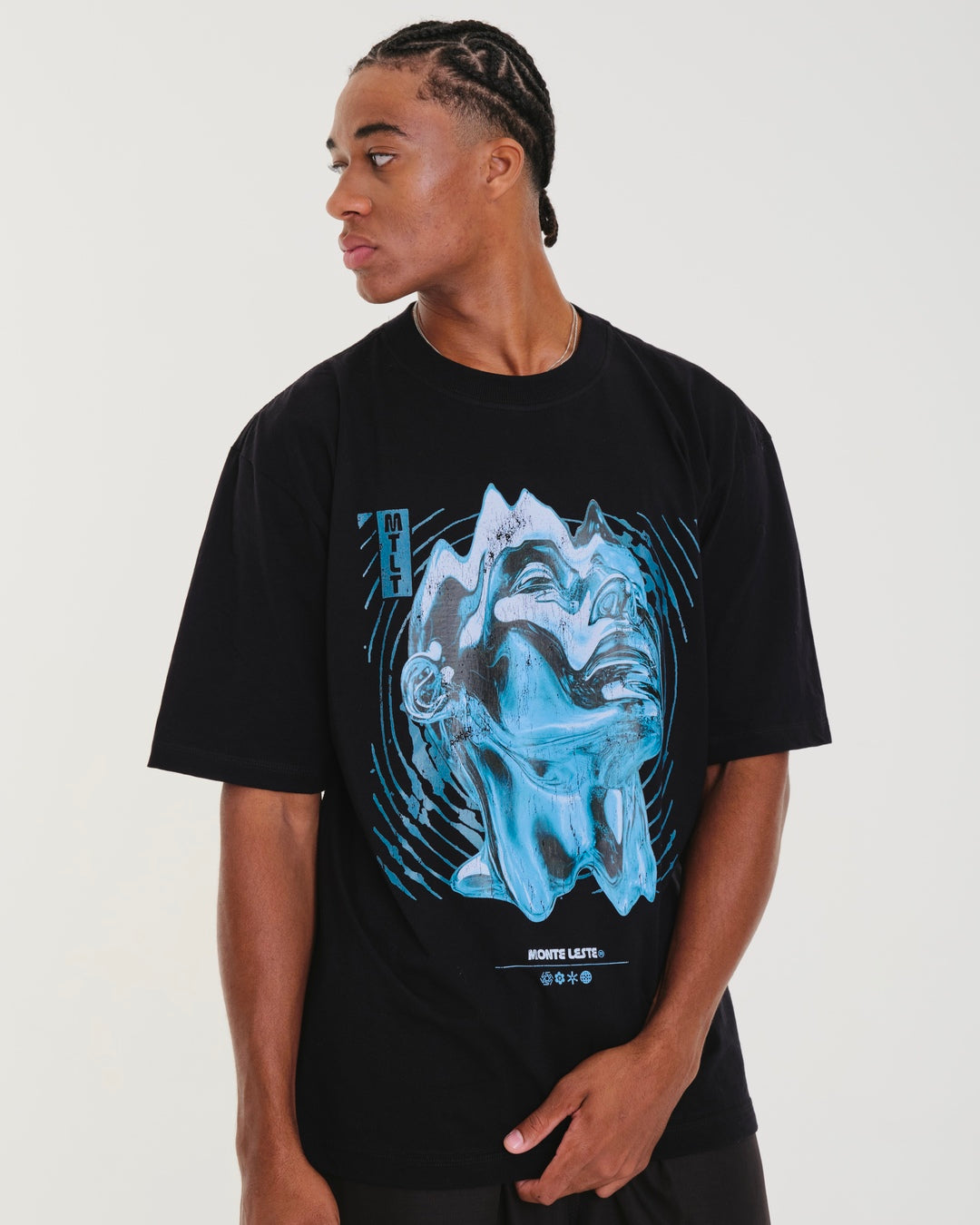 T-Shirt Oversized Printed Survivor - Black