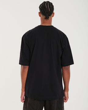T-Shirt Oversized Printed Survivor - Black