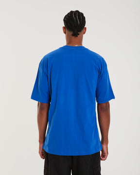 T-Shirt Oversized Printed Mountain - Royal Blue