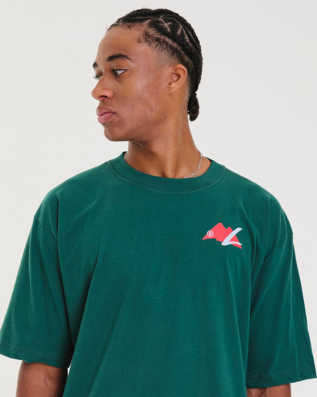 T-Shirt Oversized Printed L - Green