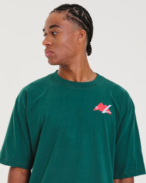T-Shirt Oversized Printed L - Green