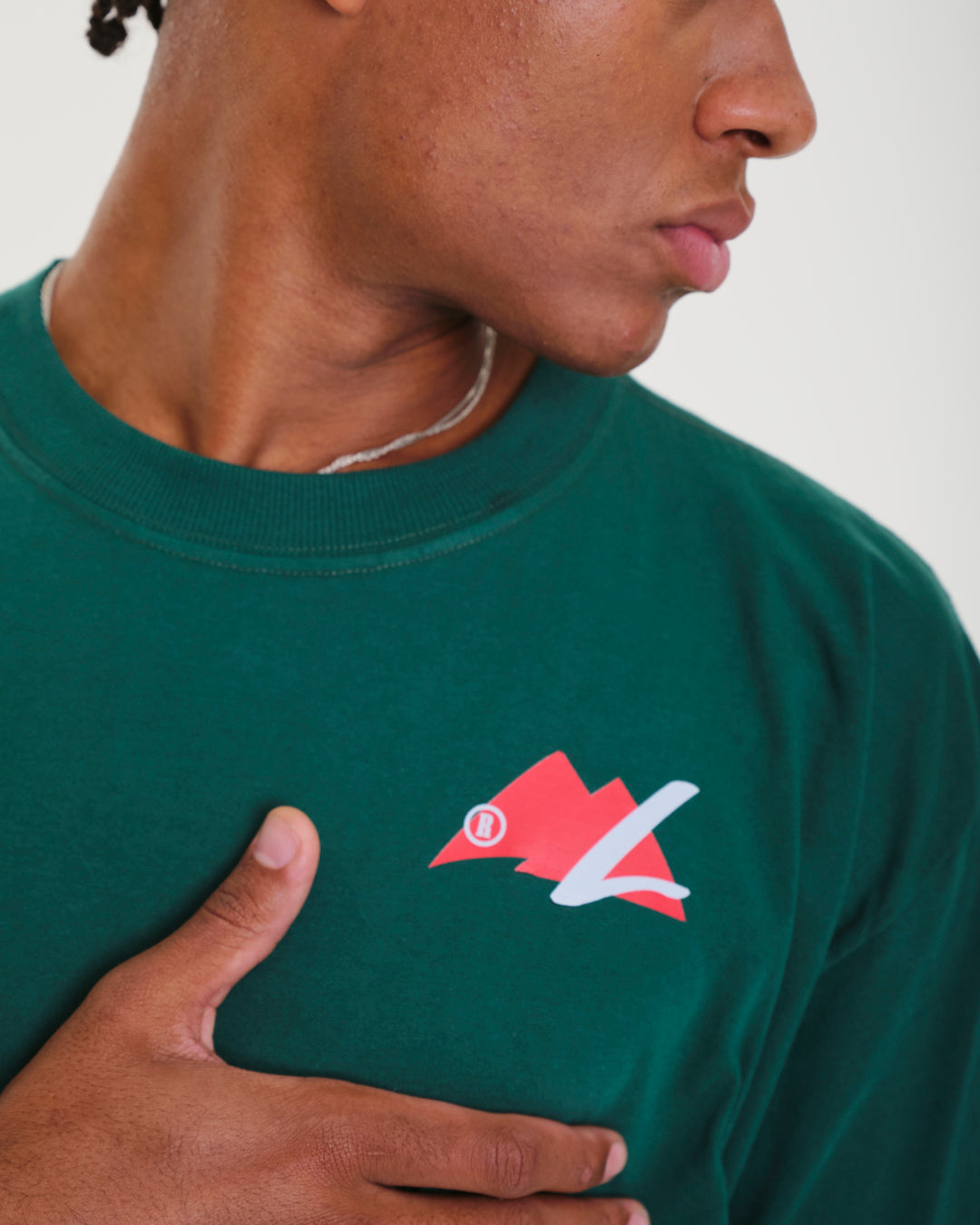T-Shirt Oversized Printed L - Green
