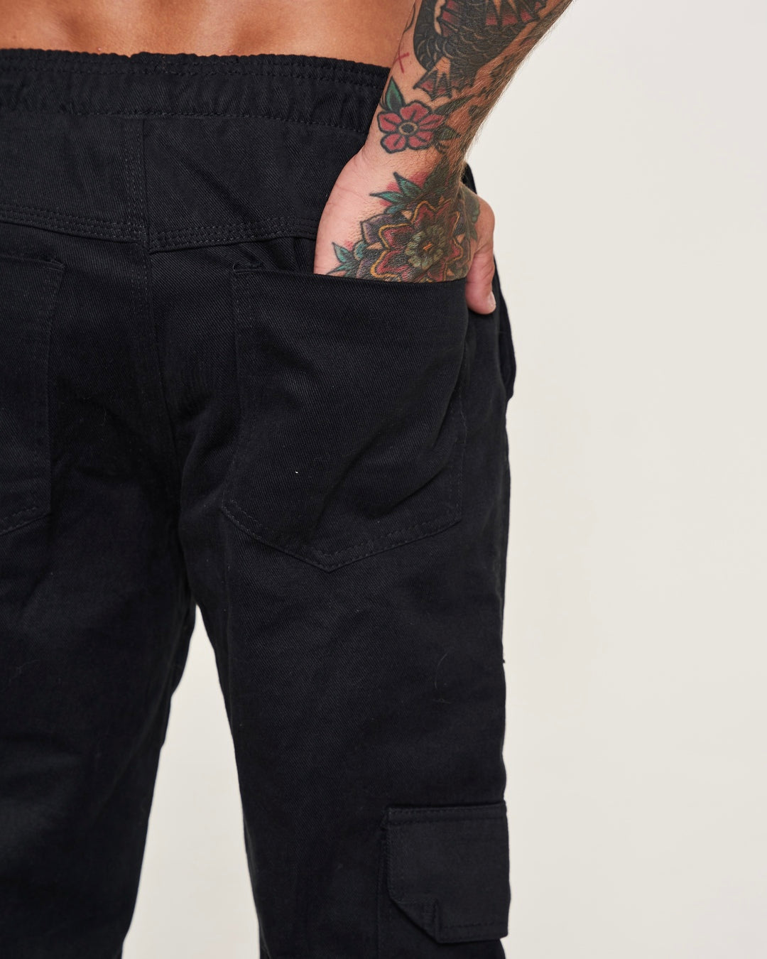 Cargo Twill Pants - Black