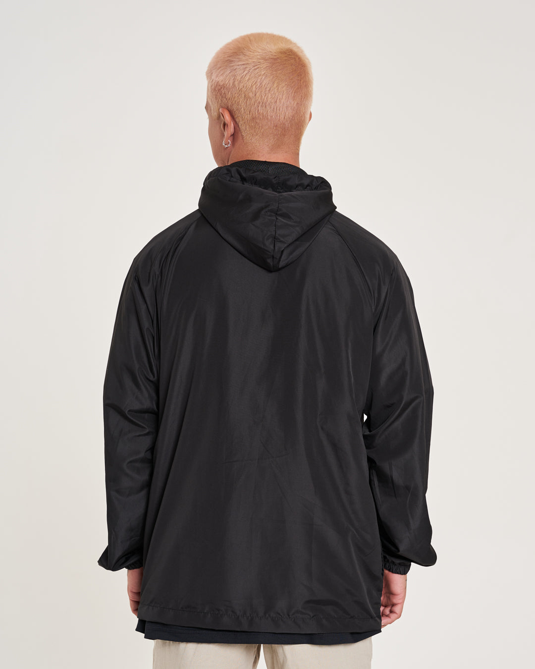 Soft Waterproof Windbreaker Jacket - Black