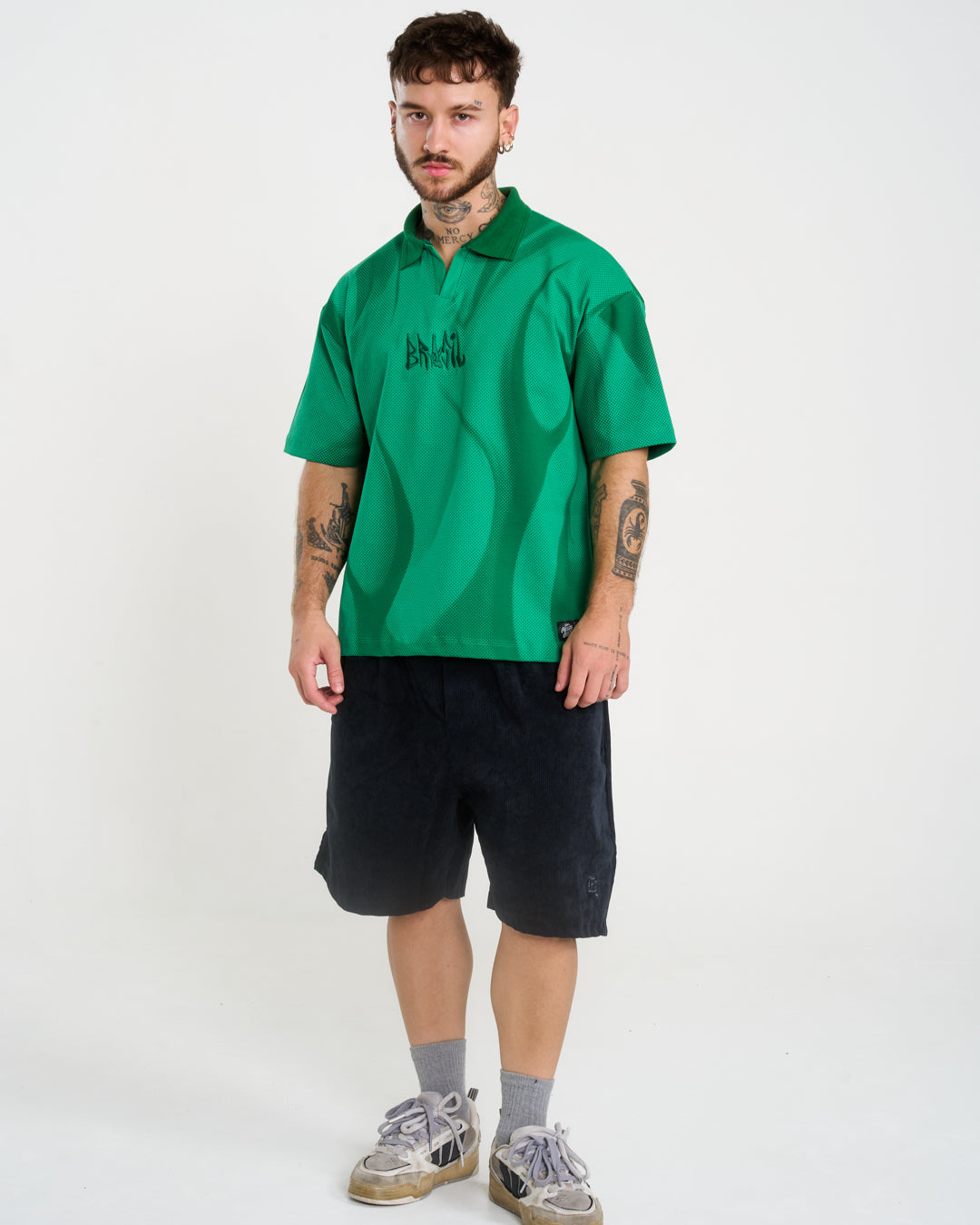 Polo Shirt Oversized Printed Penta - Green
