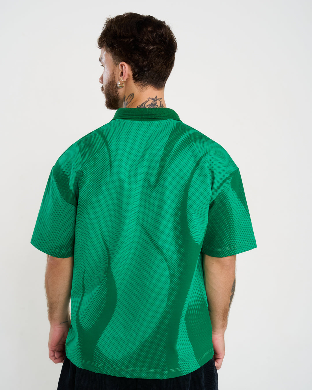 Polo Shirt Oversized Printed Penta - Green