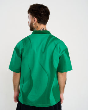 Polo Shirt Oversized Printed Penta - Green