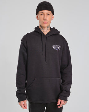 Sweatshirt Kangaroo Hooded - Butterfly Black