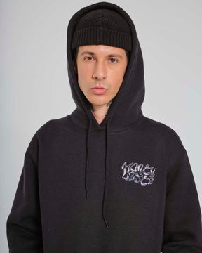 Sweatshirt Kangaroo Hooded - Butterfly Black