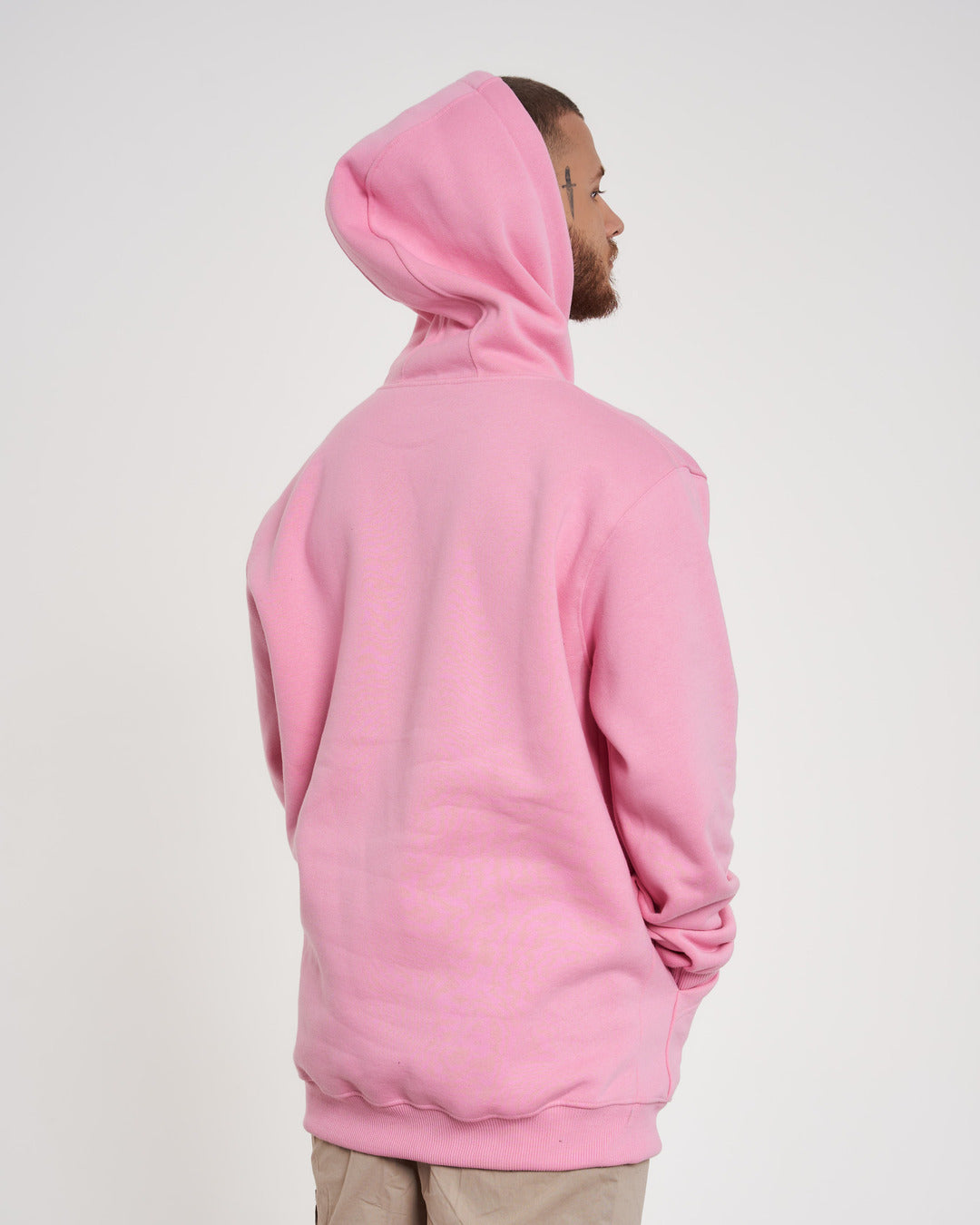 Hooded Kangaroo Sweatshirt - Fun Rose