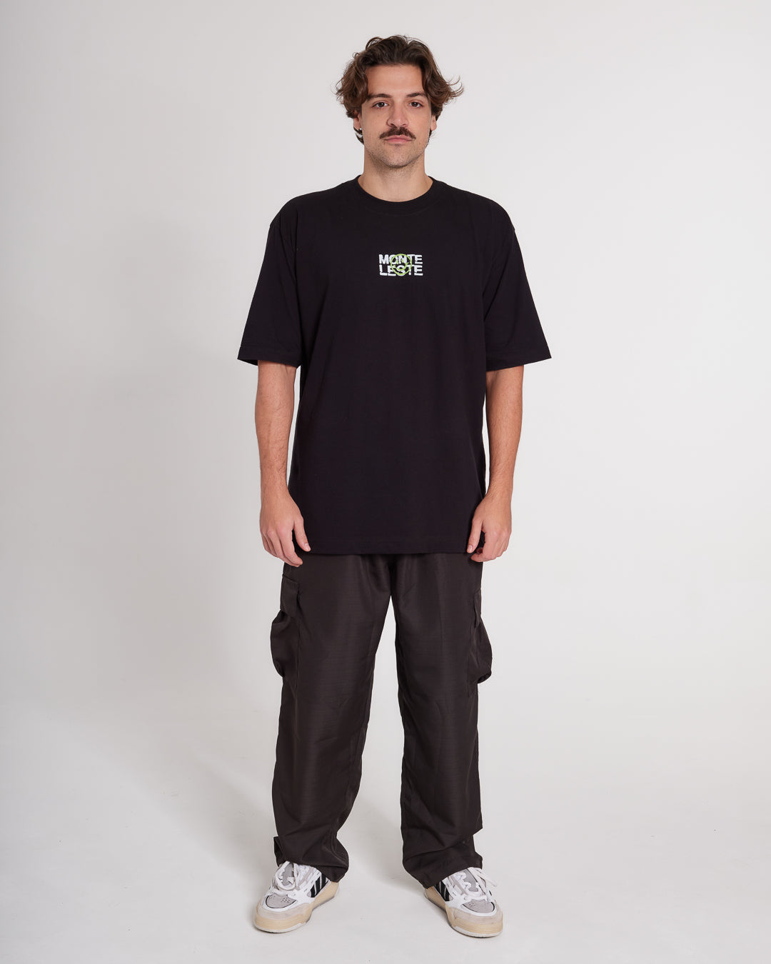 T-Shirt Oversized Printed Portas - Black