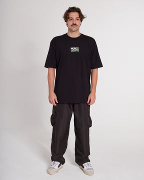 T-Shirt Oversized Printed Portas - Black