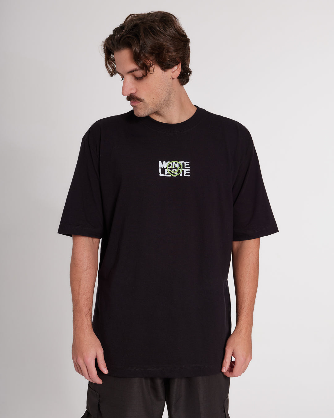 T-Shirt Oversized Printed Portas - Black