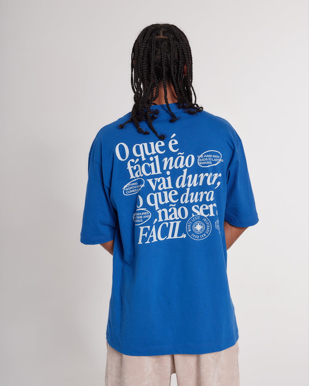 T-Shirt Oversized Printed Easy - Royal Blue