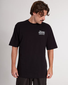 T-Shirt Oversized Printed Easy - Black