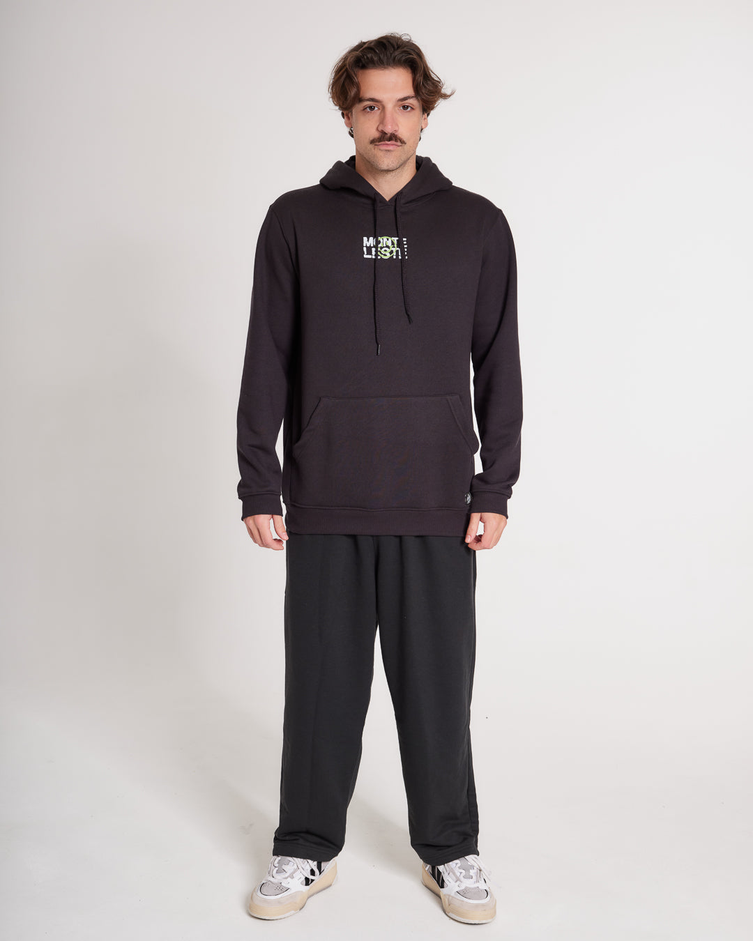 Sweatshirt Kangaroo Hooded - Portas Black