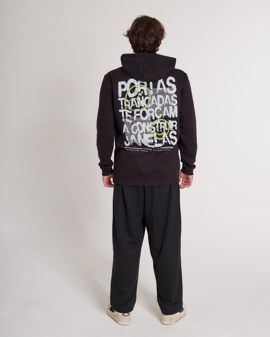 Sweatshirt Kangaroo Hooded - Portas Black