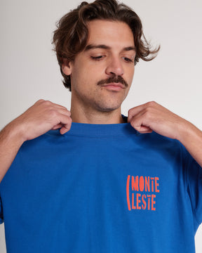 T-Shirt Oversized Printed Bronco - Royal Blue