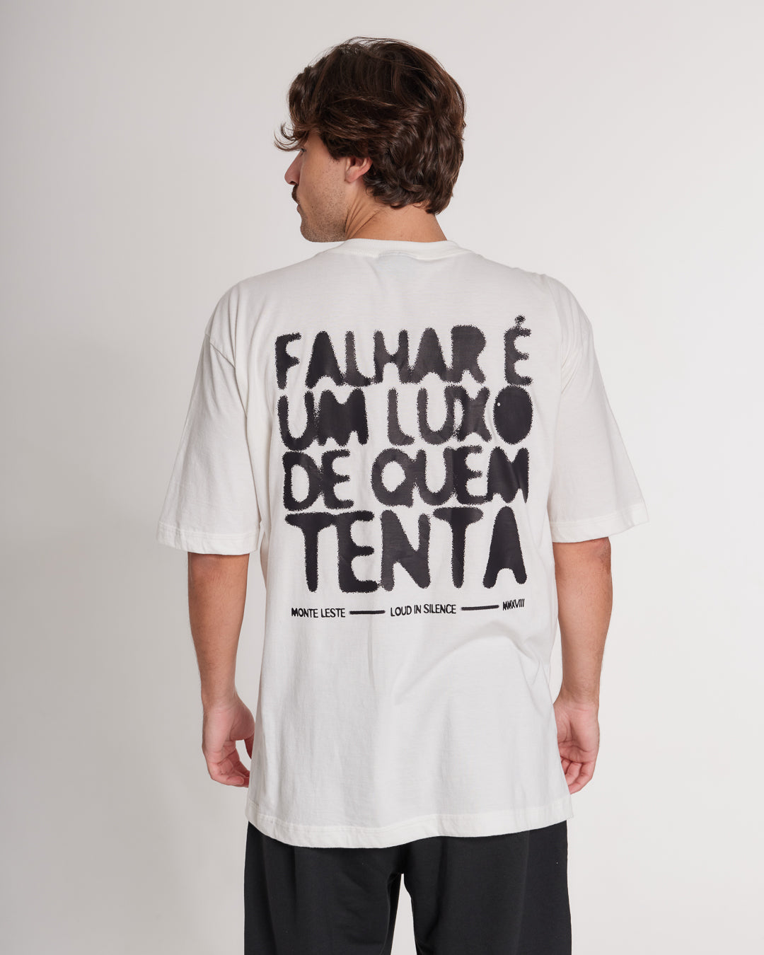 T-Shirt Oversized Printed Tenta - Off White