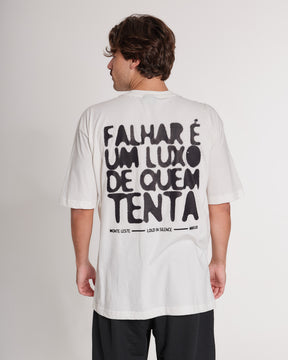 T-Shirt Oversized Printed Tenta - Off White