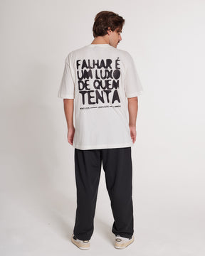 T-Shirt Oversized Printed Tenta - Off White