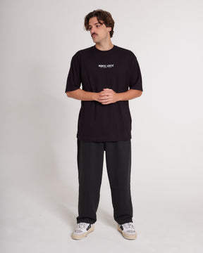 T-Shirt Oversized Printed Brave - Black