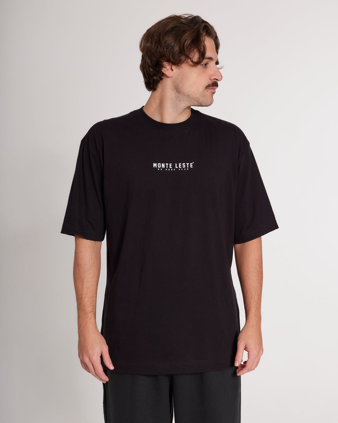 T-Shirt Oversized Printed Brave - Black