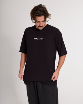 T-Shirt Oversized Printed Brave - Black